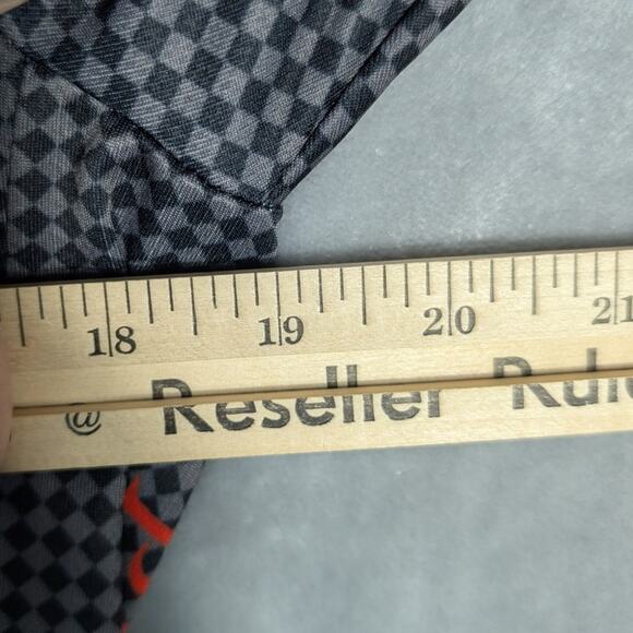 Phat Tire Bike Shop Cycling Shirt Womens Medium Black grey check Argyle Club Cut - Picture 4 of 10